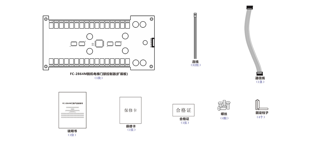 電梯門禁控制板的配件