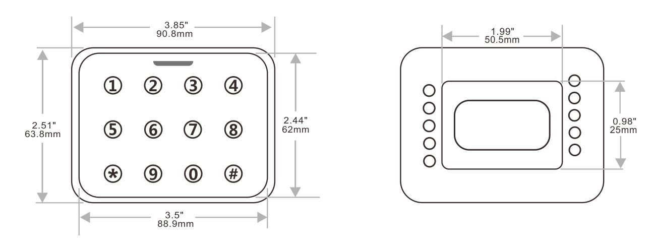 Access Reader Product Size