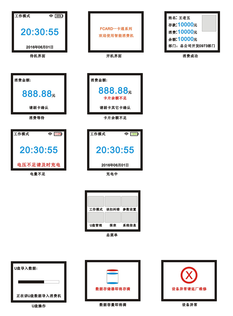 消費(fèi)機(jī)主界面