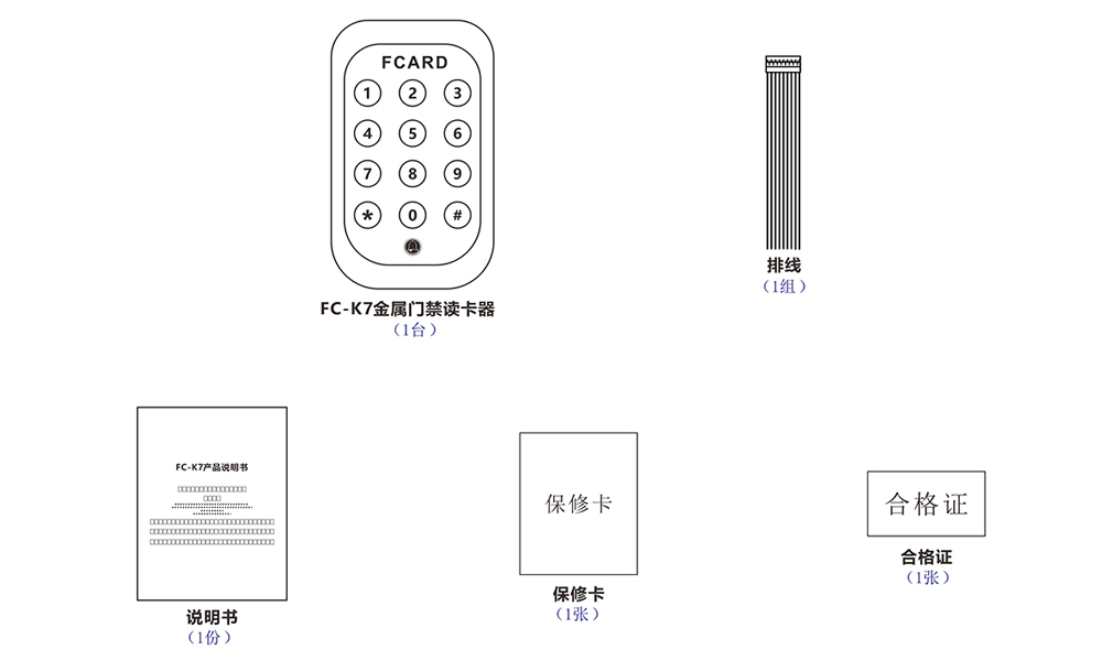 門禁讀卡器的配件